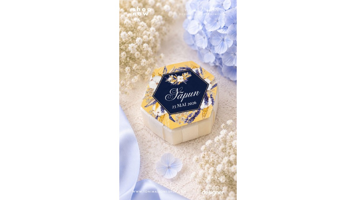 Trusou de botez traditional cu lavanda bumbac si spice de grau 4